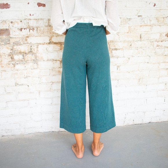 Diarte Aura Mottled Teal Knit Trouser - Picture 4 of 4